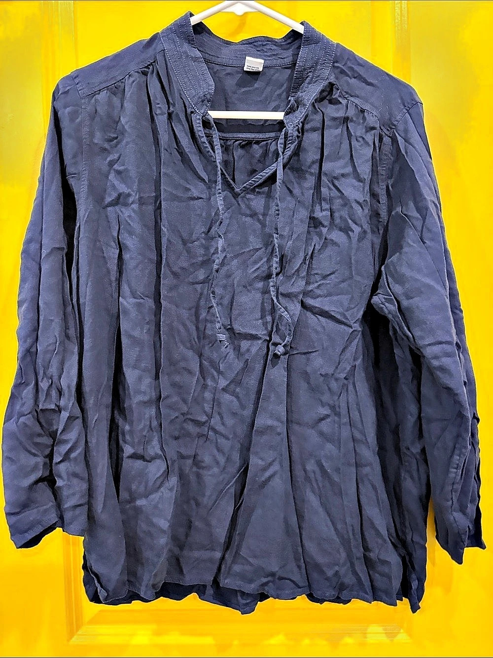 Old Navy Long Sleeve Blouse in Blue Size Large